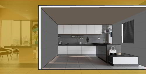 cocina salon moderna montaje carpinteria